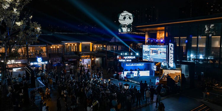 Photo of outdoor activations infront of the venue for the Tencent and Smilegate’s CrossFire Stars 2023 Chengdu.