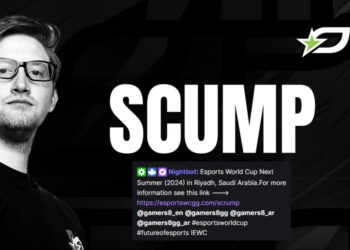 Esports World Cup Promotion appears in Scump's Twitch stream on Thursday.