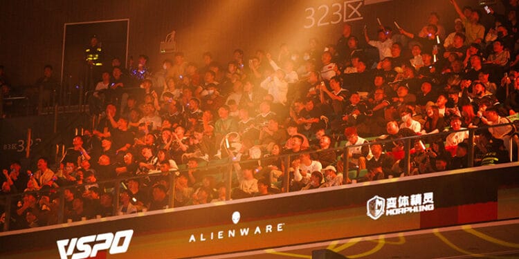 Crowd in the arena during the Tencent and Smilegate’s CrossFire Stars 2023 Chengdu
