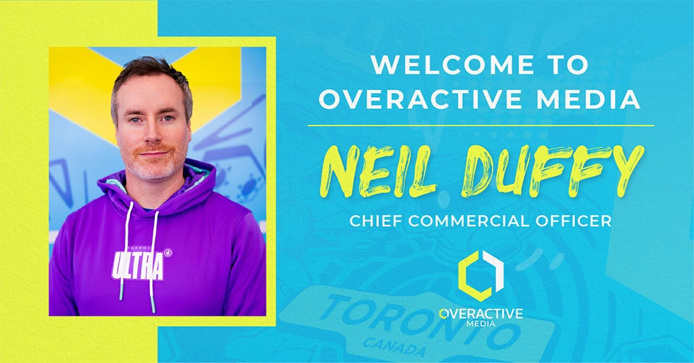 Neil Duffy joins OverActive Media as its new chief commercial officer